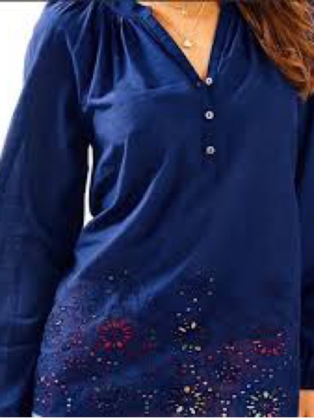 Lilly Pulitzer Lilly Pulitzer Eyelet Henley Tunic/Blouse size S
